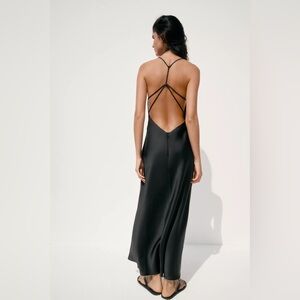 NWT Satin Backless Dress